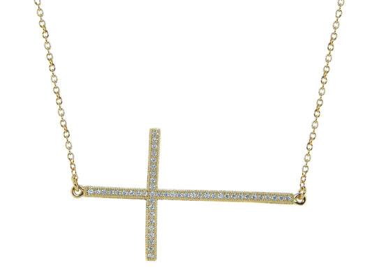 Sideways Cross Necklace Necklaces