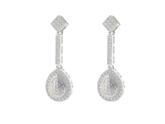 Micropave Bridal Drop Earrings Earrings