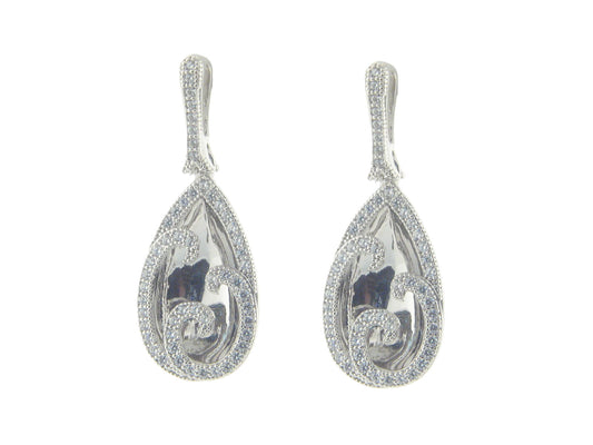 Bridal CZ Reflection Earrings Earrings