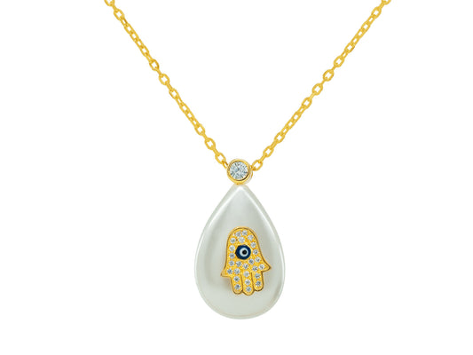 MOP Hamsa Necklace Necklaces