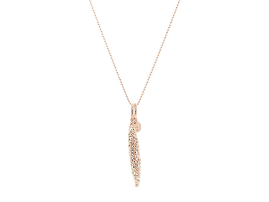 Large Diamond Cut Submarine Pendant in Rose Gold Plated Silver Necklaces
