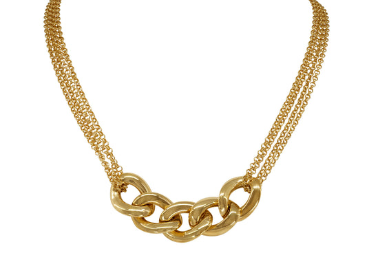 Golden Veneto Mesh Links Necklace Necklaces