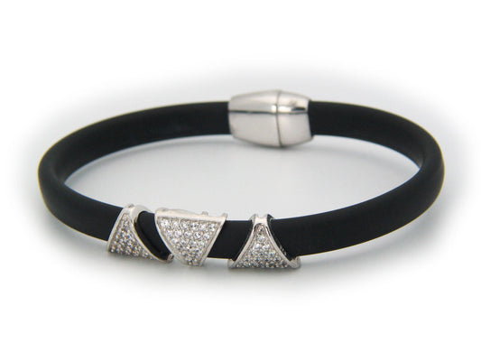 London Black CZ Pyramids Bracelet Bracelets