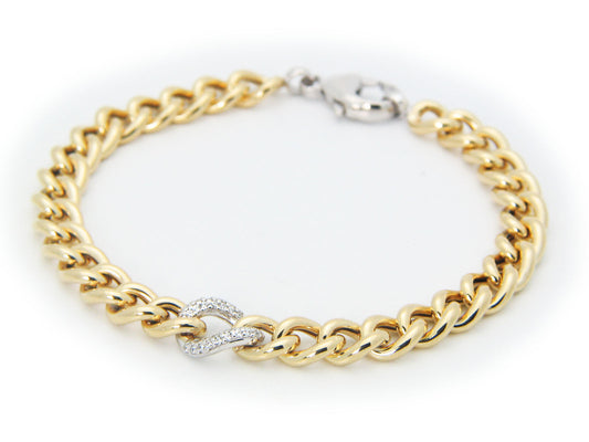 Electroformed Italian Cz Links Bracelet Bracelets