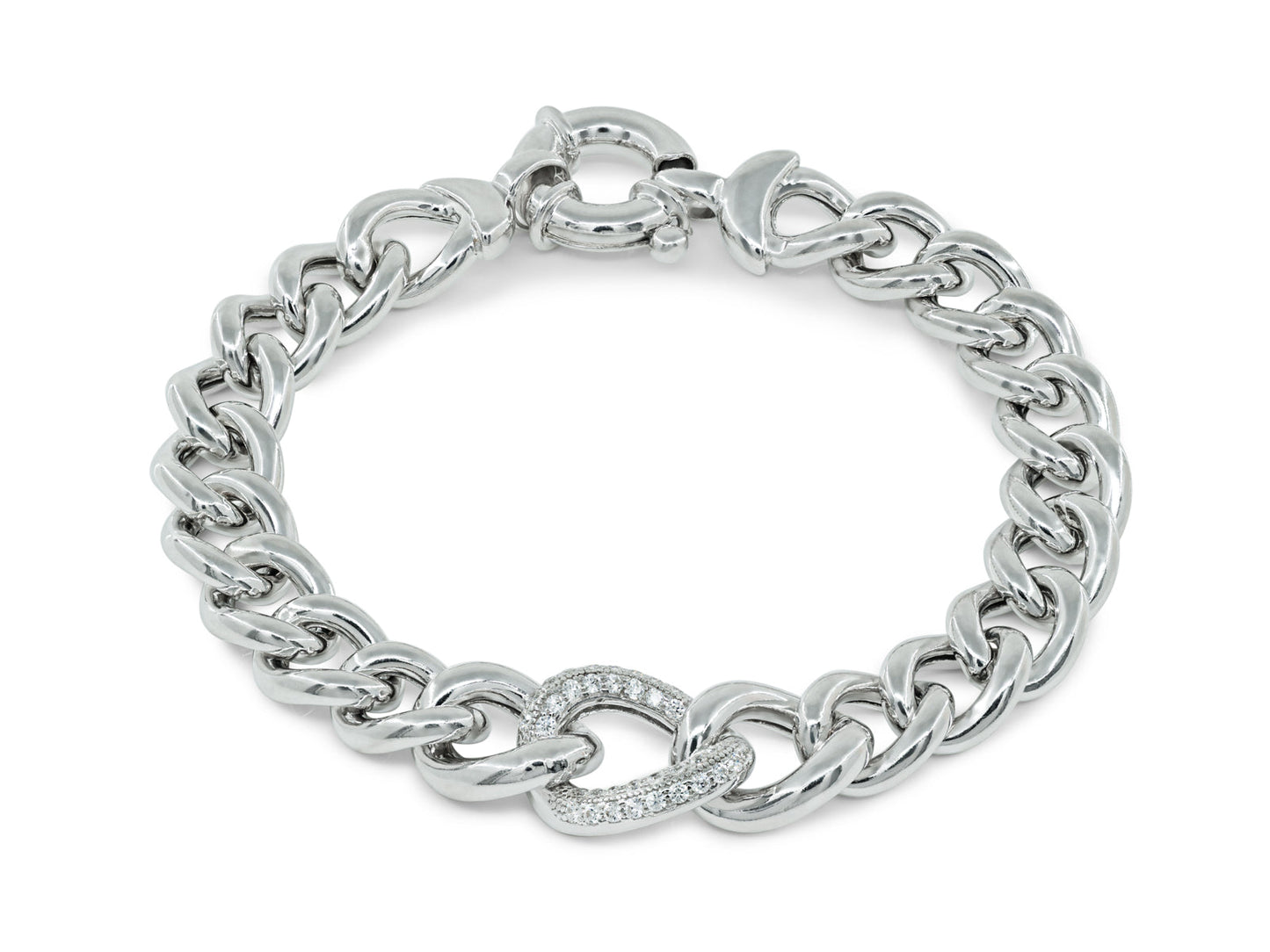 Veneto CZ Curb Links Bracelet Bracelets