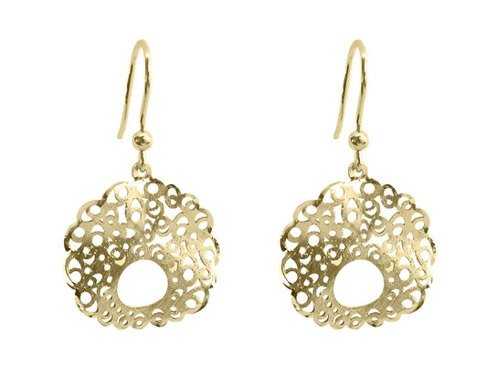 Golden Filigree Circles Earrings Earrings