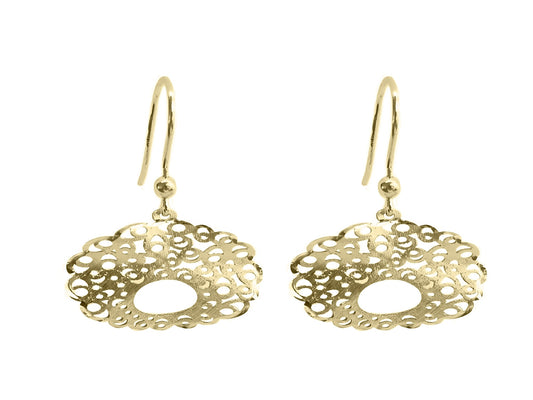 Golden Filigree Ovals Earrings Earrings