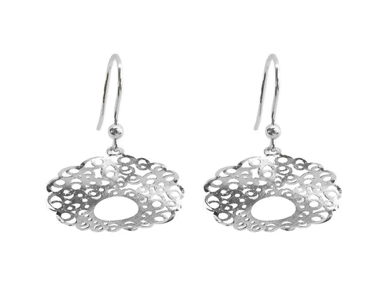 Silver Filigree Ovals Earrings Earrings