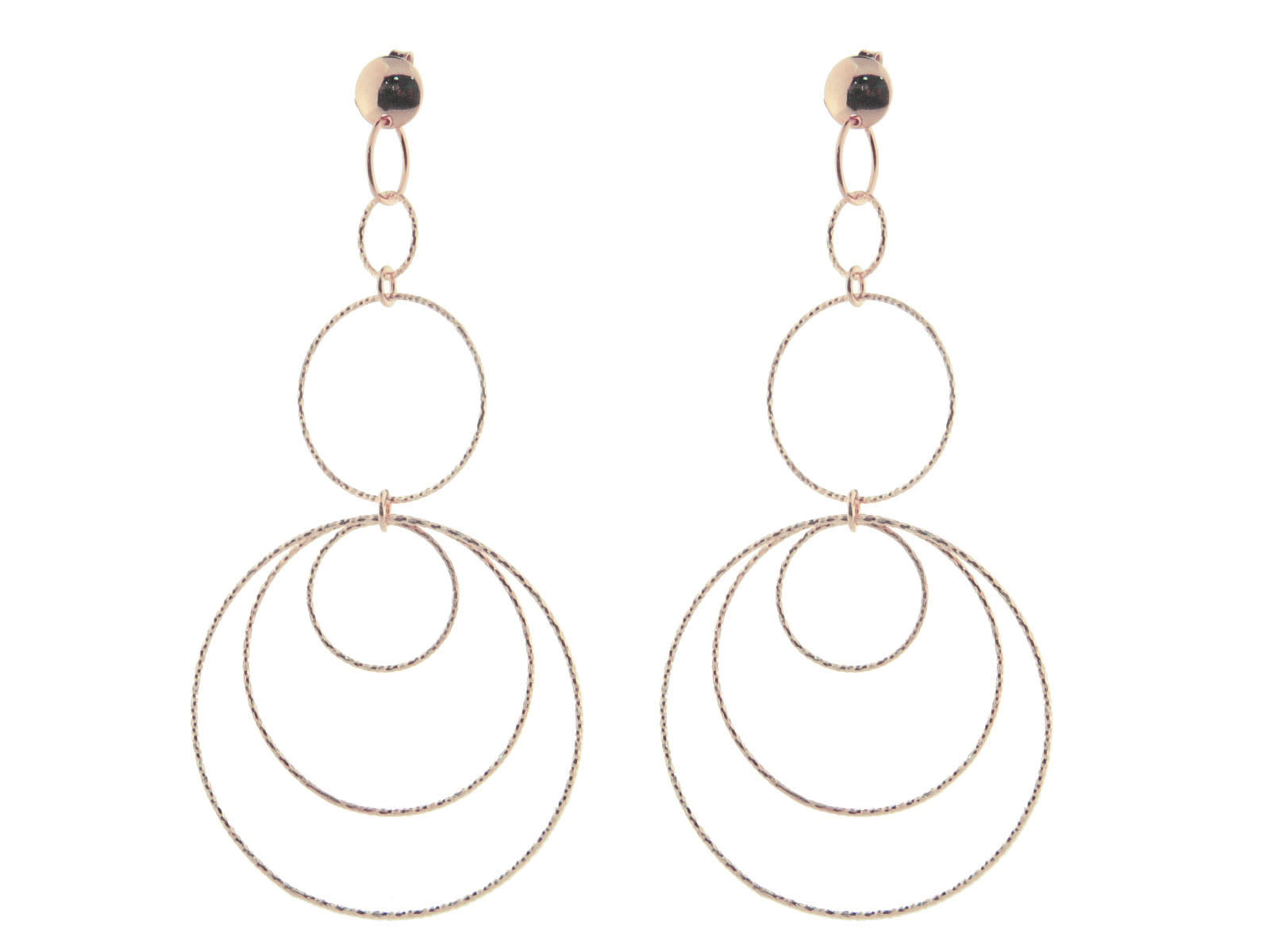 Diamond Cut Sterling Silver Hoop Earrings Earrings