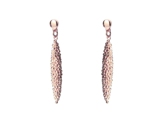 Diamond Cut Submarine Earrings in Rose Gold Plated Silver Earrings