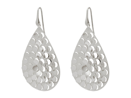 Fluttering Platinum Hook Earrings Earrings