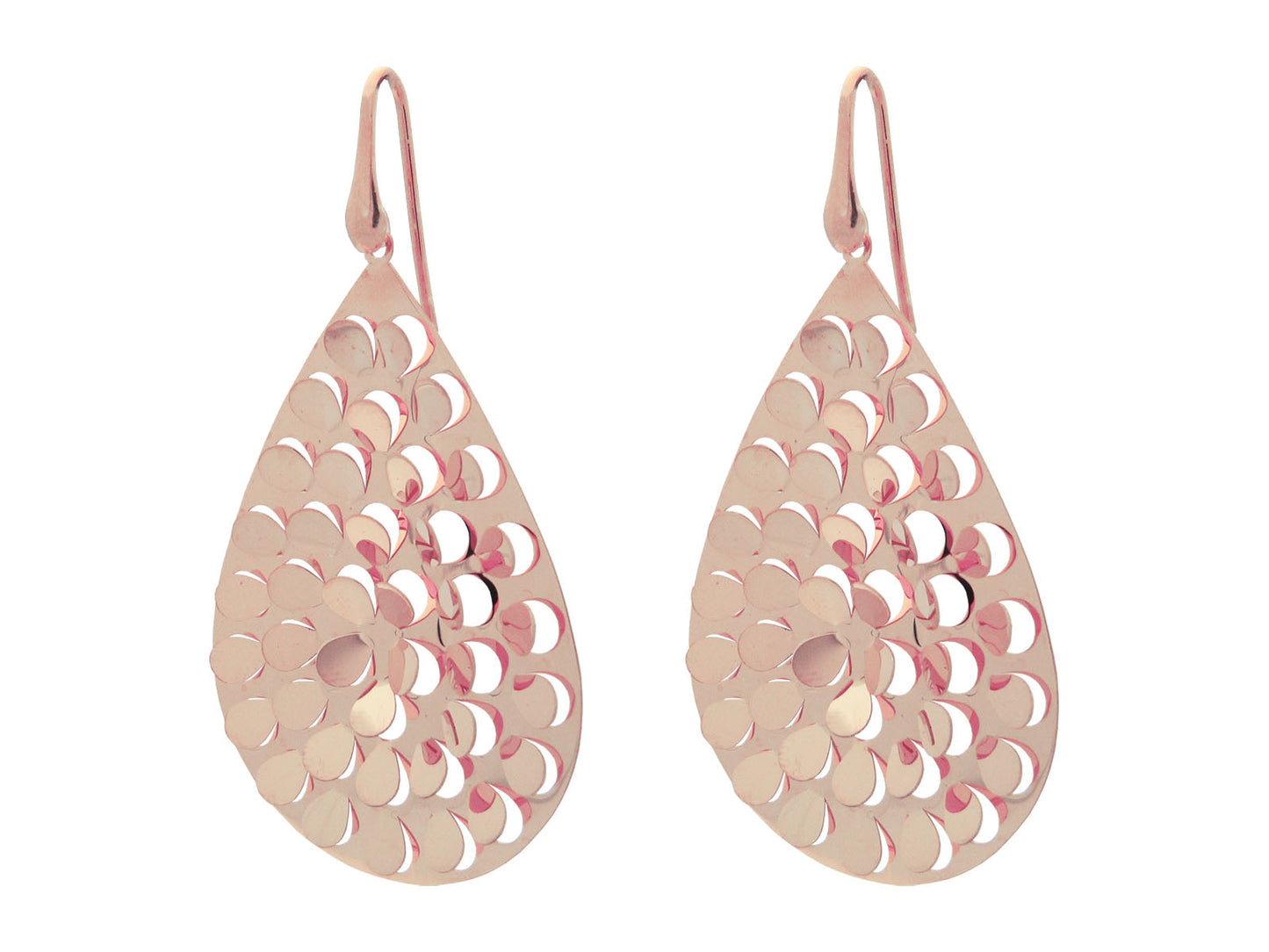 Small Fluttering Rose Hook Earrings Earrings