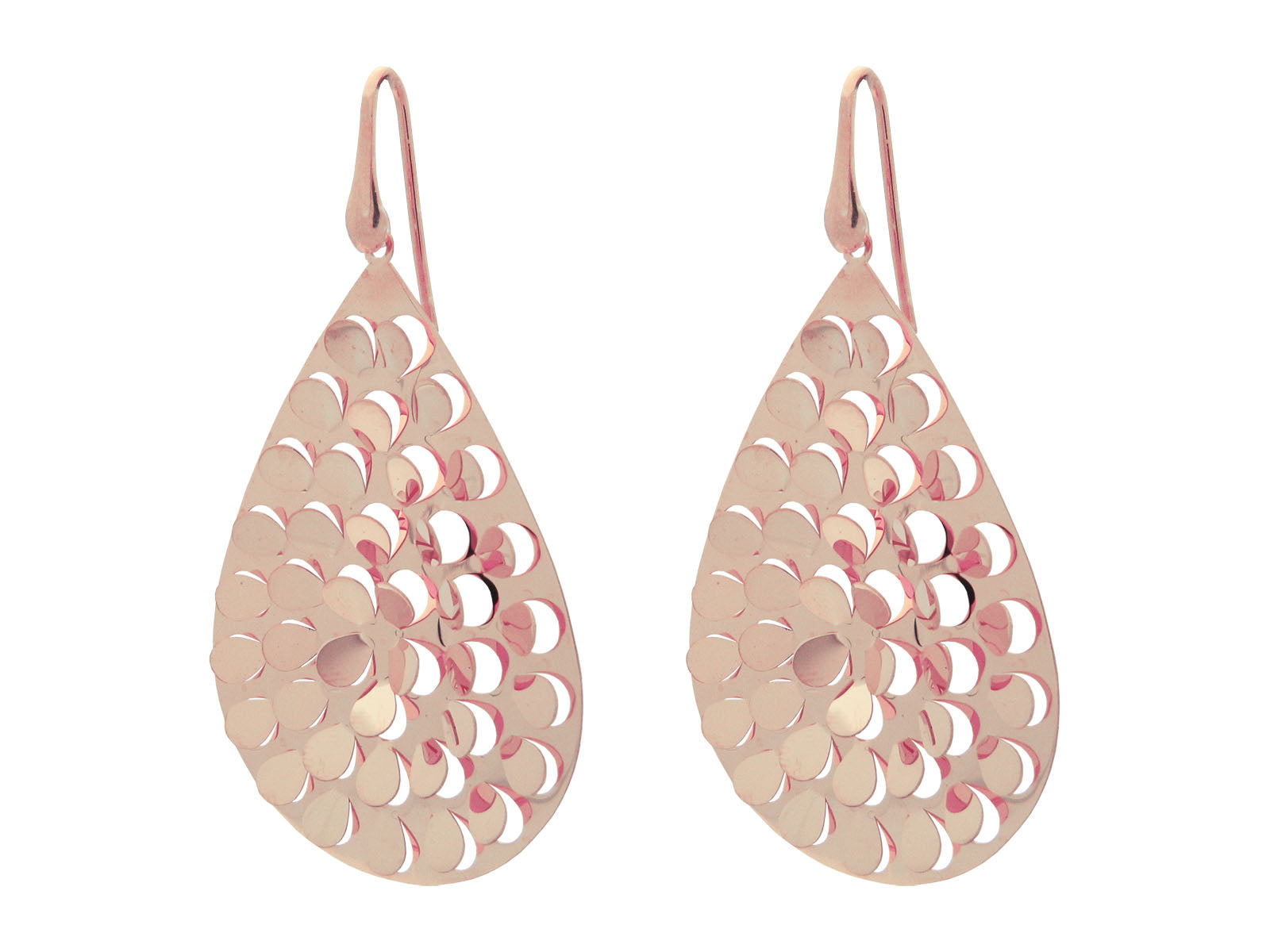 Small Fluttering Rose Hook Earrings Earrings