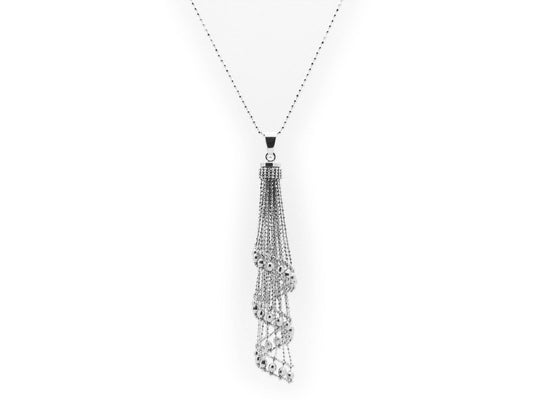 Swirling Silk Tassel Necklace Necklaces