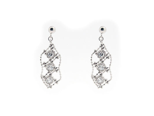 Silk CZ Line Earrings Earrings