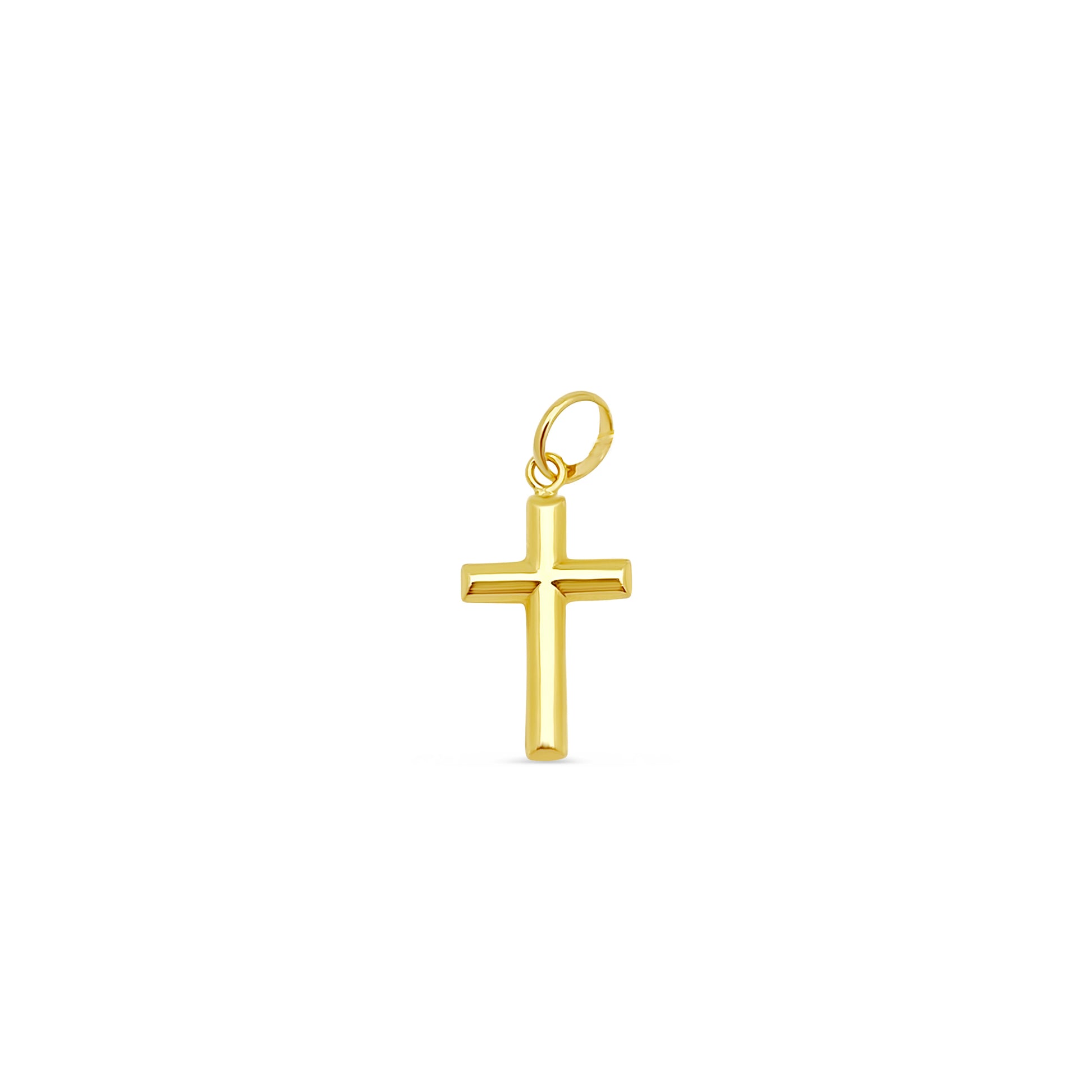 14k Gold Polished Cross Pendant Pendants