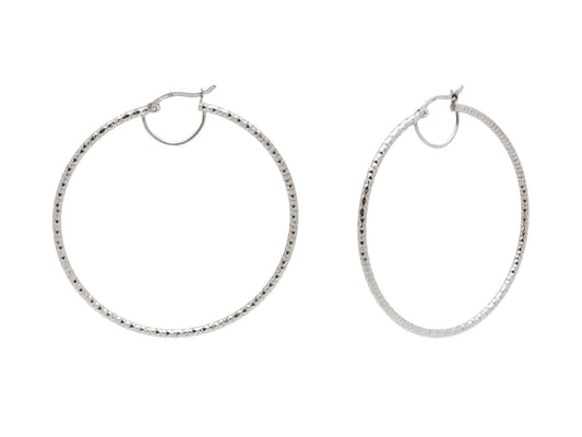 Fronay Co .925 Sterling Silver Miami Hoops Earrings Earrings