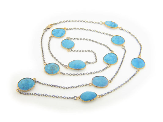 Turquoise Connector Necklace Necklaces