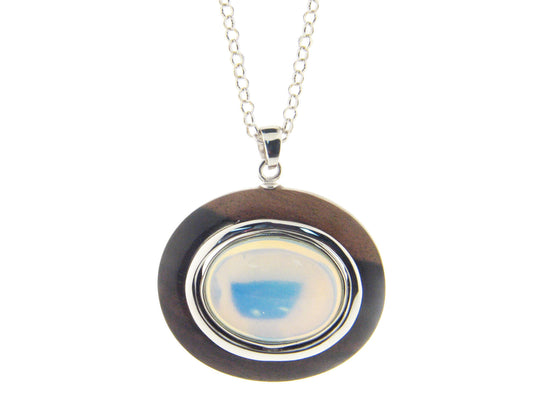 Opal Crystal Wood Necklace Necklaces