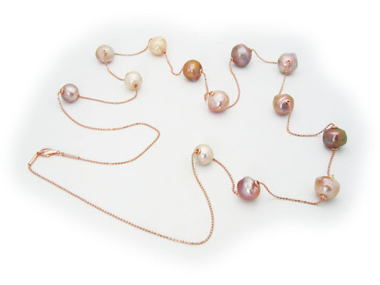 MultiColor Sliding Pearls Necklace Necklaces