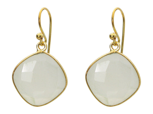 Moonstone Square Danglers Earrings