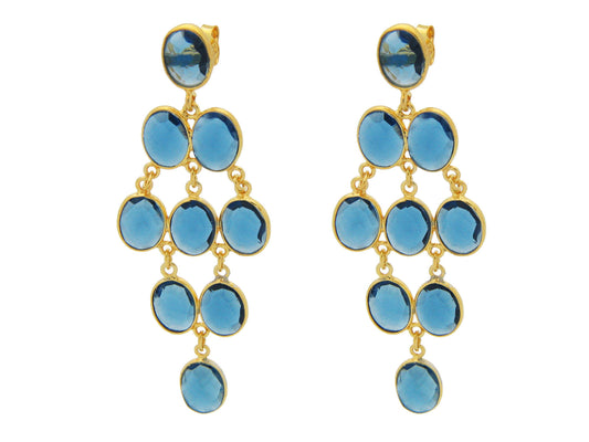 Blue Chalcedony Chandelier Earrings Earrings