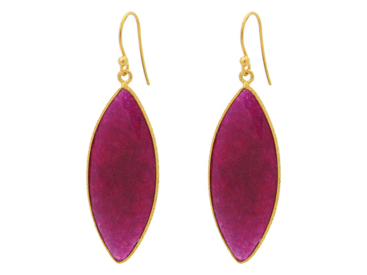 Marquise Rubelite Hook Earrings Earrings