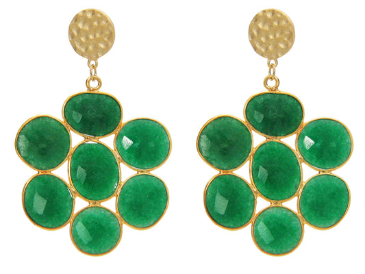 Mosaic Green Onyx Earrings Earrings