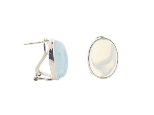 Created Opal Cabuchon Earrings Earrings