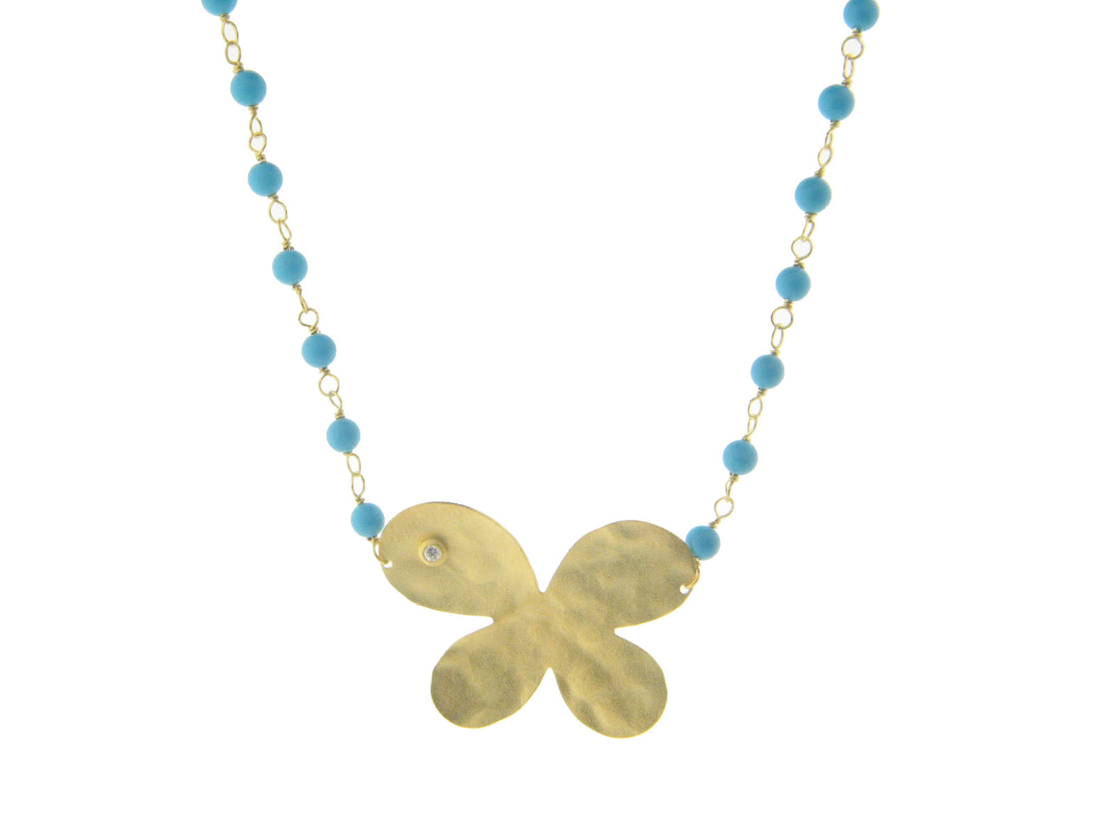 Hammered Butterfly Necklace Necklaces