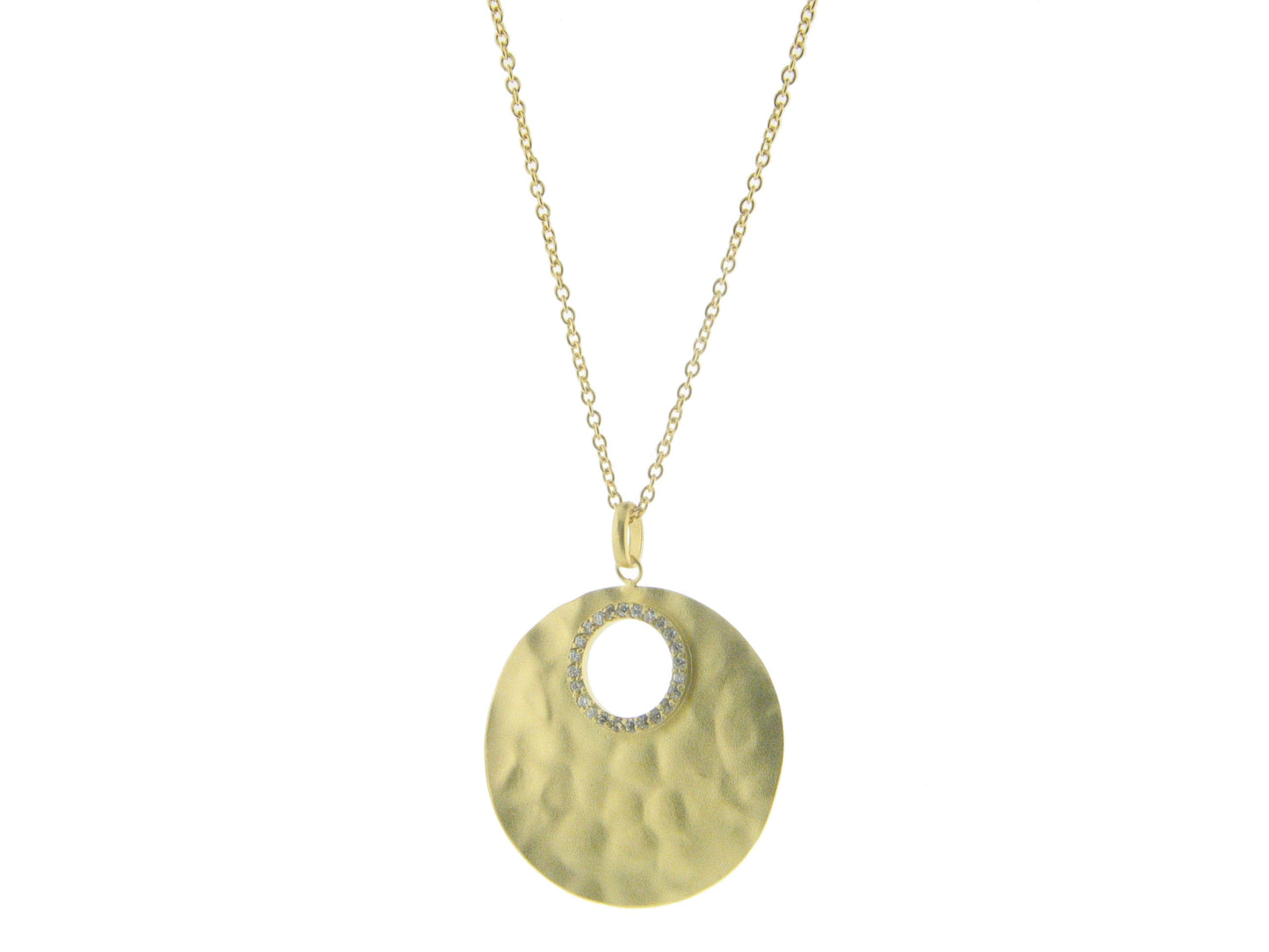 Hammered Gold Lunar Moon Necklace Necklaces