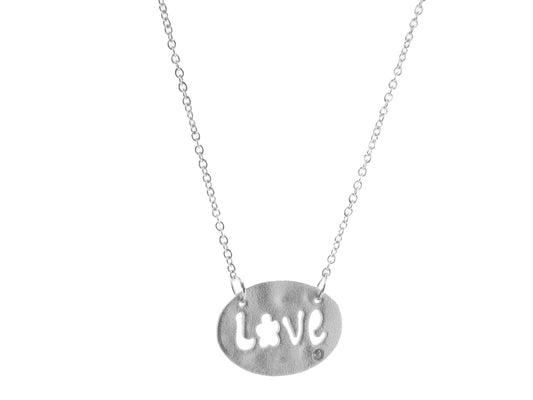 Hammered Love Cut-Out Necklaces