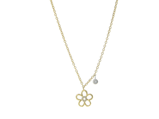 Flowing Circular Flower Necklace Necklaces