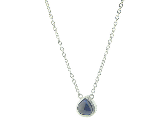 Blue CZ Rain Drop Necklace Necklaces