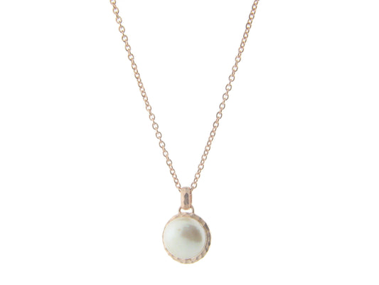 Delicate Rose Coin Pearl Necklace Necklaces