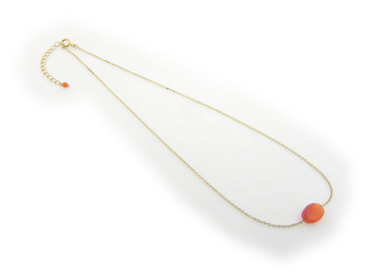 Red Agate Silhouette Necklace Necklaces