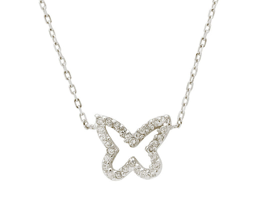 Sparkling Open Butterfly Necklace Necklaces