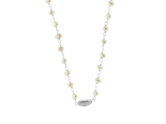 Casual Silver Beads & Pearls Necklace Necklaces