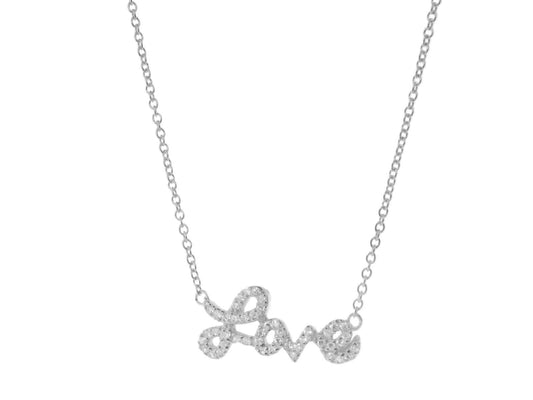 Sparkling Cursive Love Necklace Necklaces