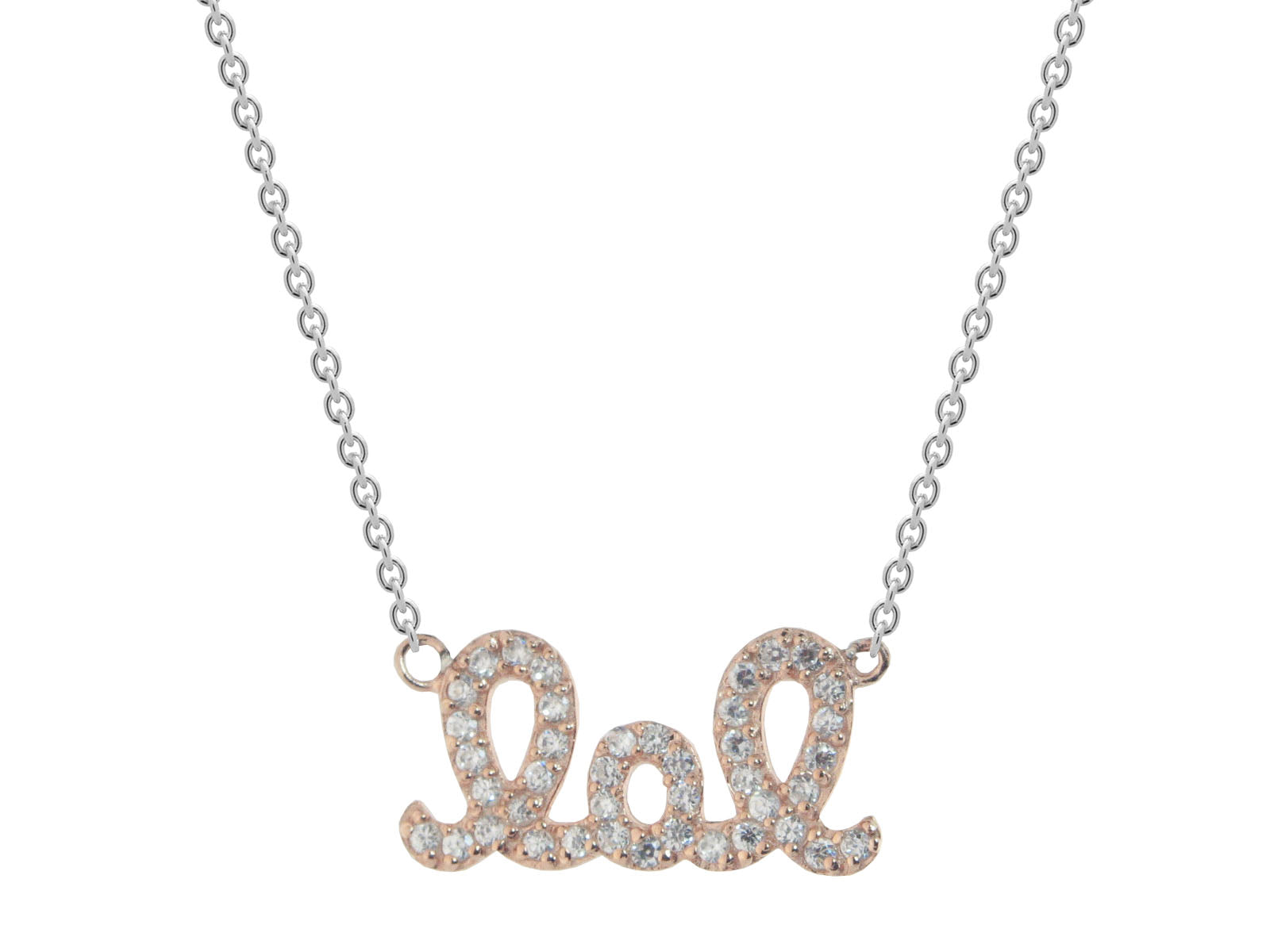 Sparkling LOL Necklace (Rose Gold Plated) Necklaces