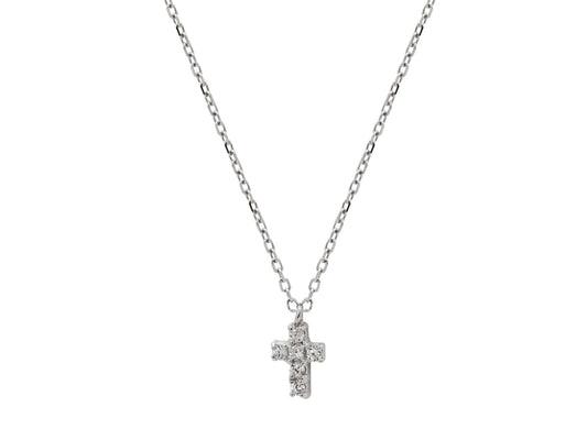 Mini Cross Necklace (Silver) Necklaces