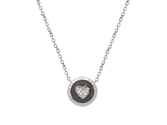 Sparkling Heart Silver Necklace Necklaces