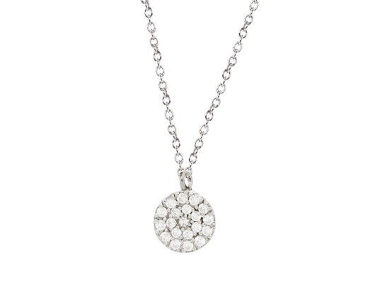 Mini Sparkling Cz Disc Necklace Necklaces