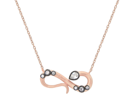 Rose Infinity Snake Necklace Necklaces
