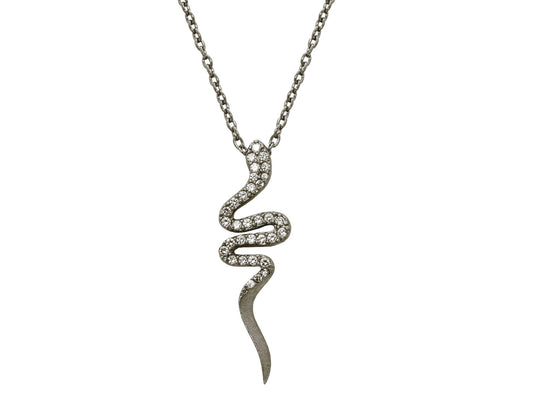 Midnight Cobra Snake Pendant Necklace Necklaces