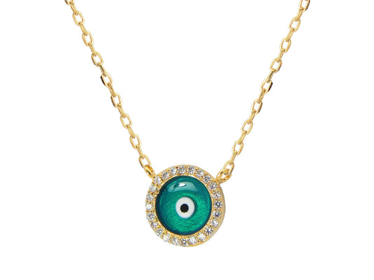 Sparkling Enamel Evil Eye Necklace Necklaces