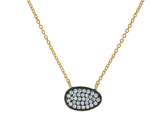 Two Tone Oval Necklace Necklaces