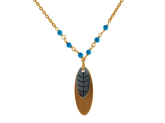 Arizona Dreams Turquoise Feather Necklace Necklaces