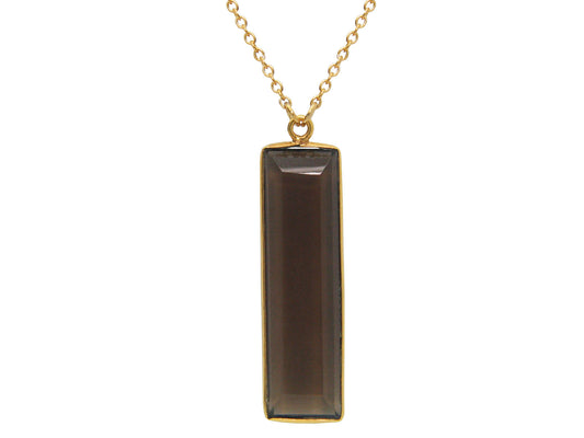 Vertical Smoky Topaz Necklace Necklaces