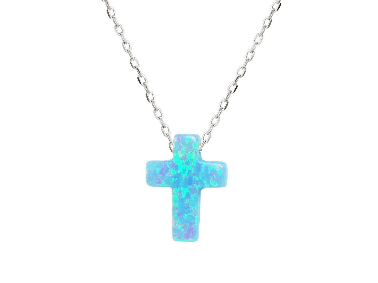 Mini Opal Cross Necklace Necklaces